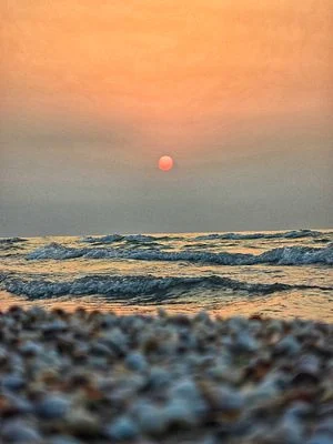 Warm Sunset By The Shore
