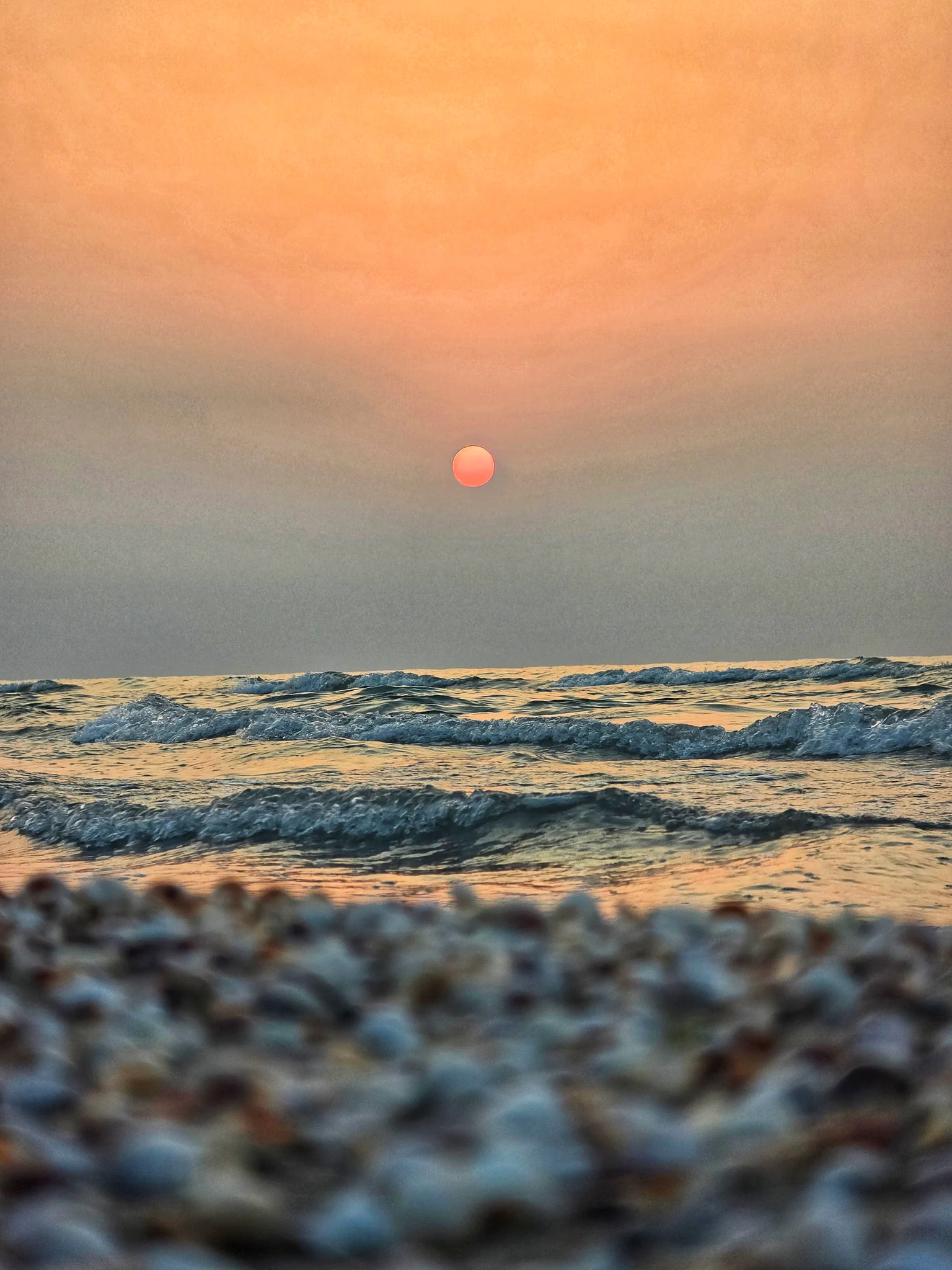 Warm Sunset By The Shore