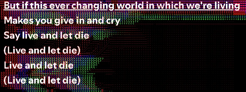 live and let die