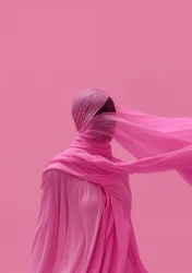 pink scarf don wrap me like breeze