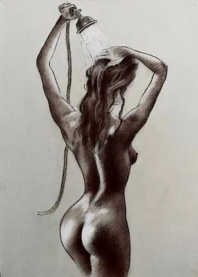 Taking a shower