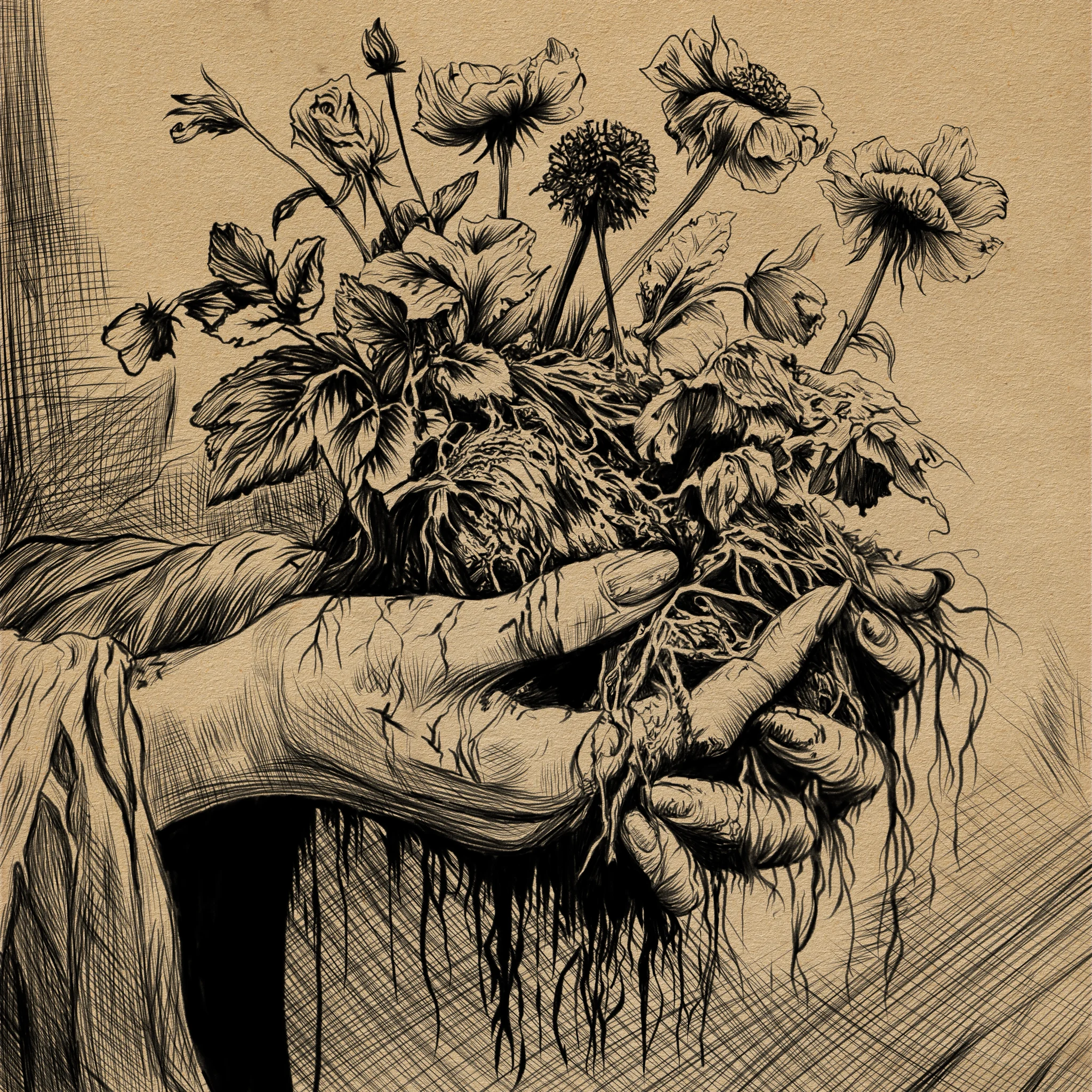 take thou these, dionysos, ere nature fades away
