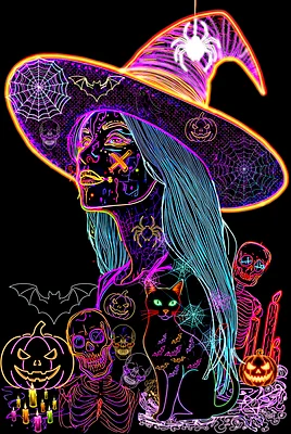 The Neon Witch of Hollow Night