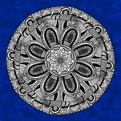 blue mandala flower