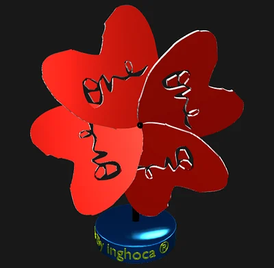 3D pinwheel #96 One Love