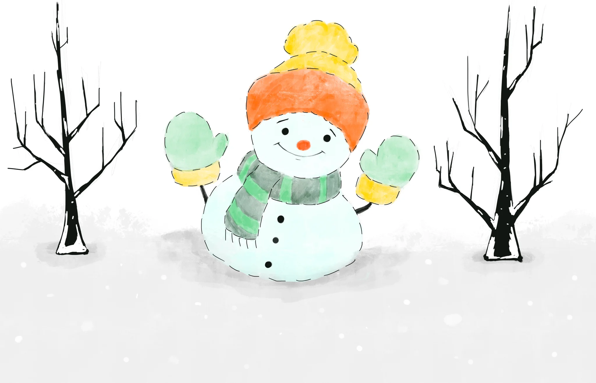 Playing in the snow