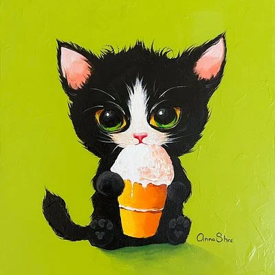 Baby-cat-ice-cream-eater
