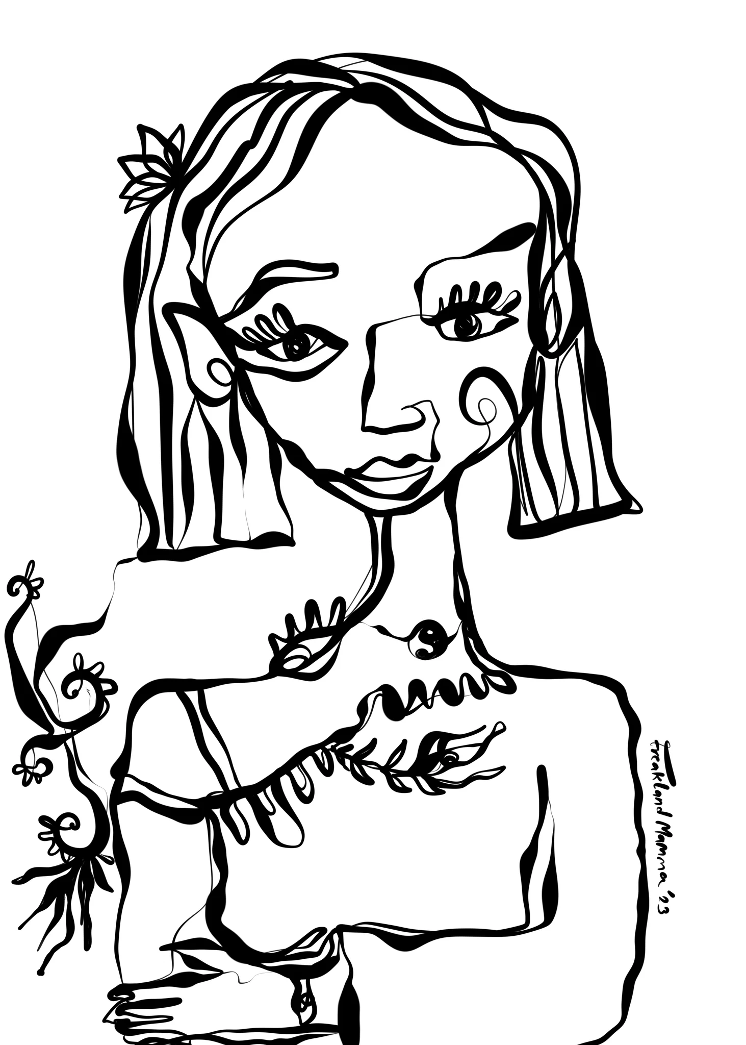 1line Portrait #19