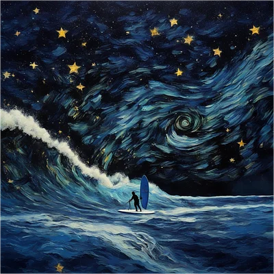 Starry Night surfing