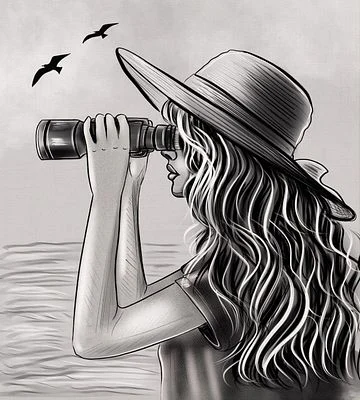 Through the binoculars