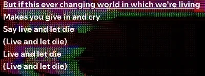 live and let die