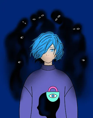A girl with social anxiety